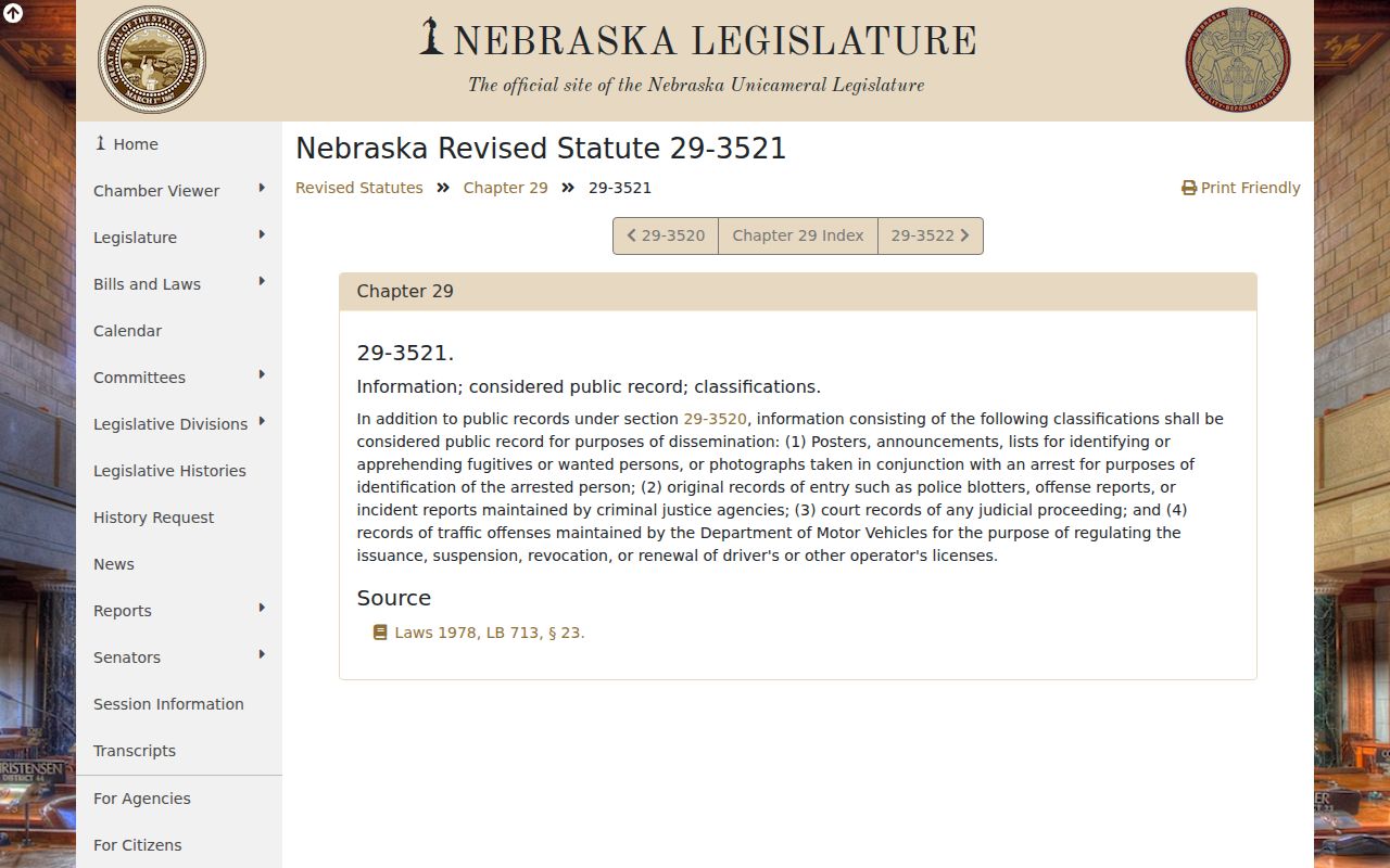 Nebraska arrest-record and mugshot law source for Boyd County booking records